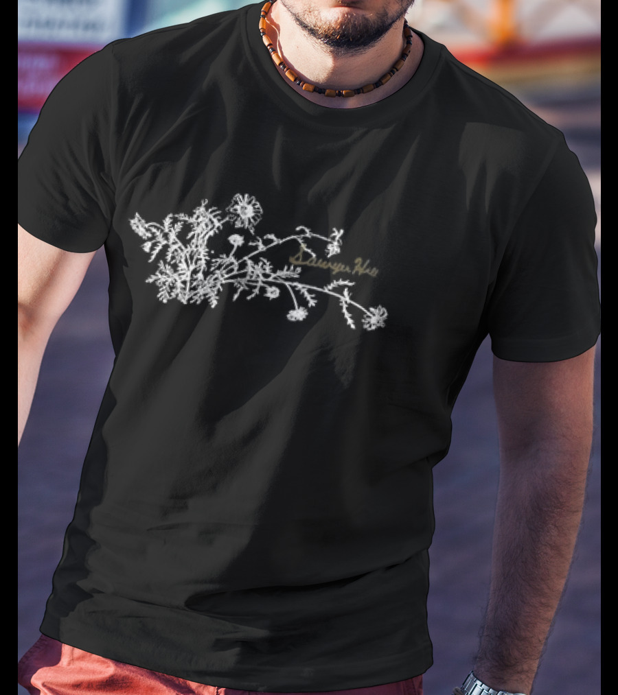 Sawyer Hill Floral Botanical White And Yellow Blossoms T-Shirt