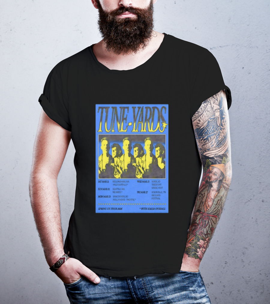 Tune Yards Spring US Tour 2026 With Kassa Overall Tour Dates And Locations T-Shirt