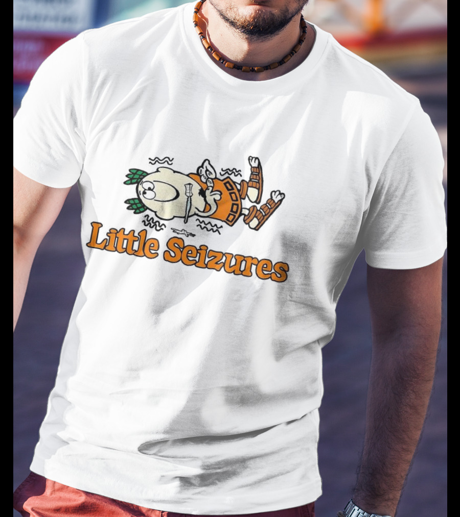 Little Seizures Cartoon Comic Style Pizza T-Shirt