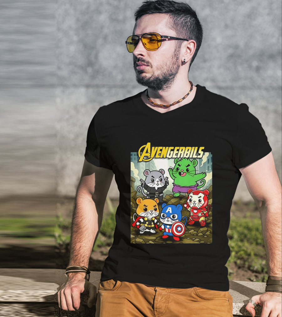 Avengerbils Gerbil Avengers Crossover With Iconic Heroes T-Shirt