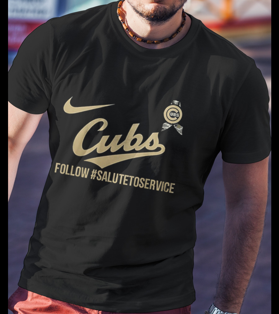 Nike Cubs Follow #SaluteToService Honor Empower Connect Military T-Shirt