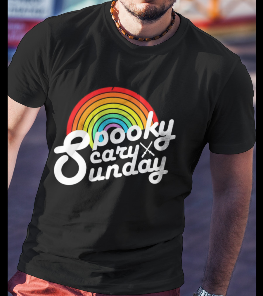 Coryxkenshin Spooky Scary Sunday Rainbow T-Shirt