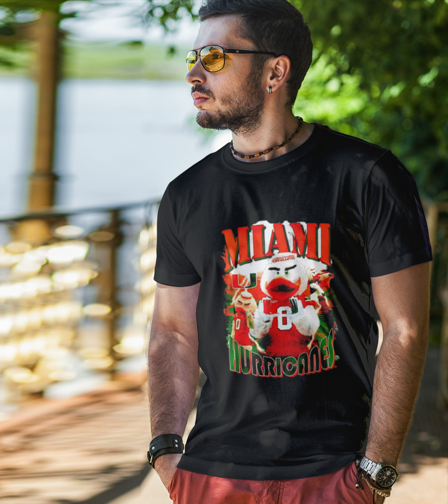 Miami Hurricanes Sebastian The Ibis Orange U Fan Gear T-Shirt
