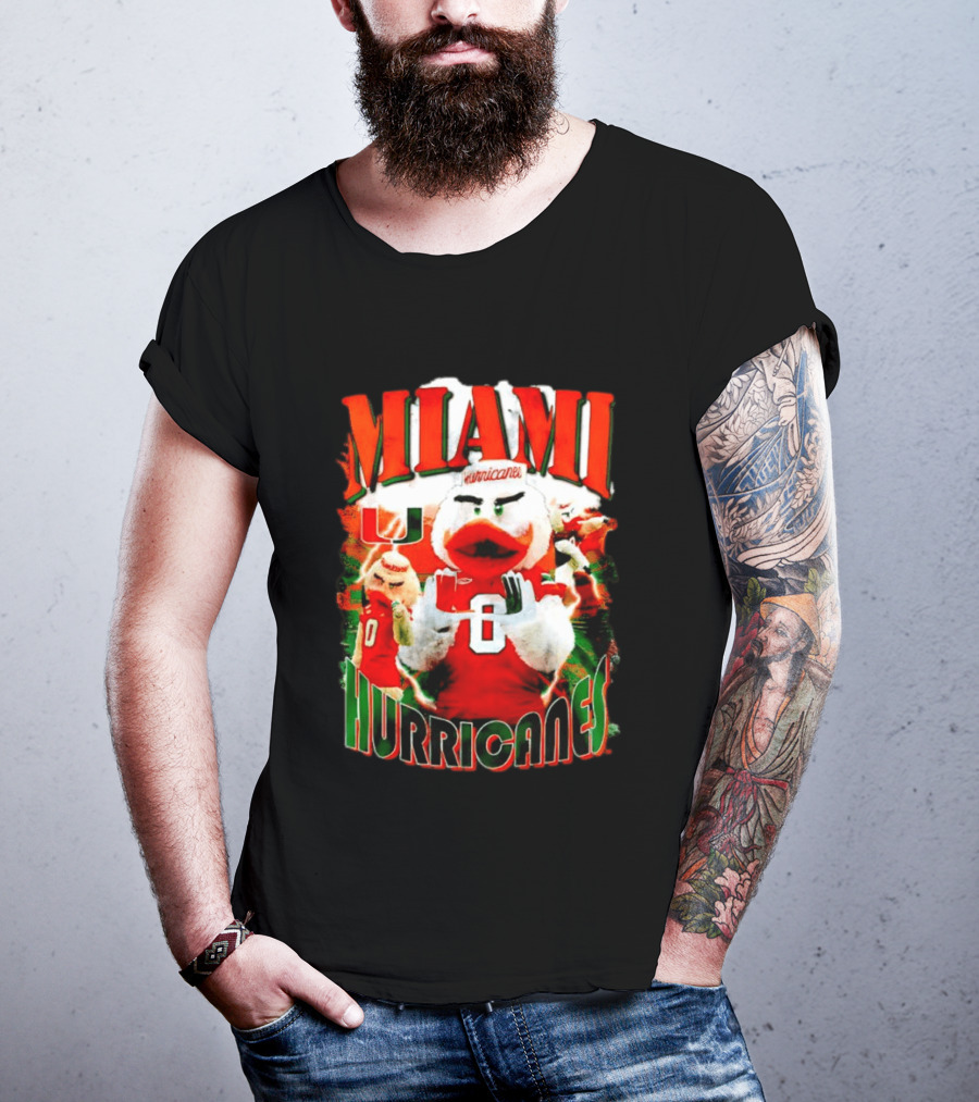 Miami Hurricanes Sebastian The Ibis Orange U Fan Gear T-Shirt