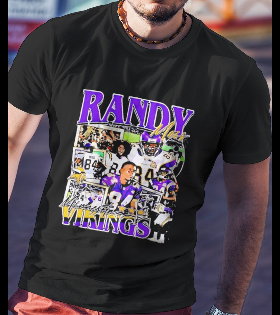 Randy Moss Minnesota Vikings 84 Star Legend NFL Football T-Shirt