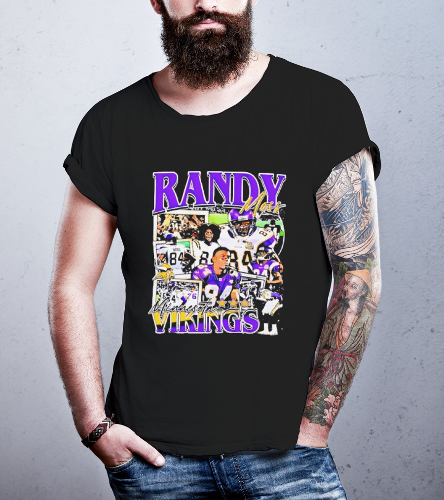 Randy Moss Minnesota Vikings 84 Star Legend NFL Football T-Shirt