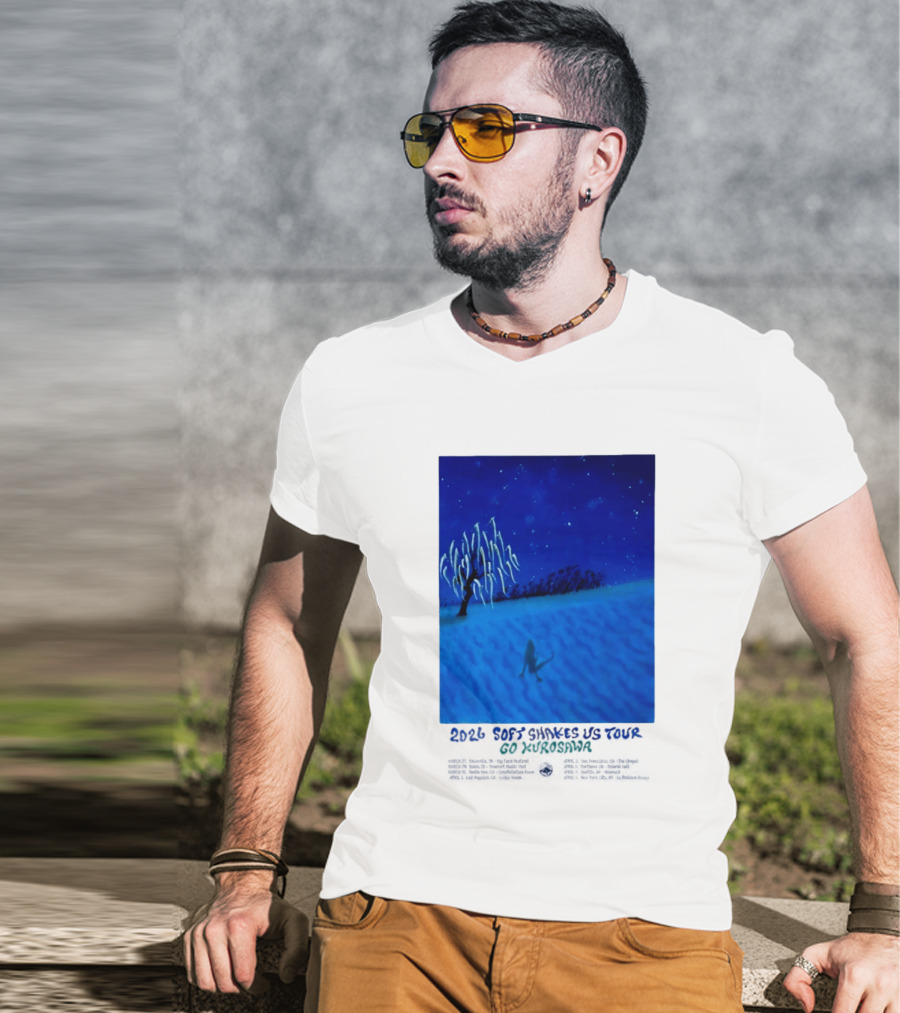 Kikagaku Moyo 2026 Soft Shakes US Tour Goshodaira Night Scene T-Shirt