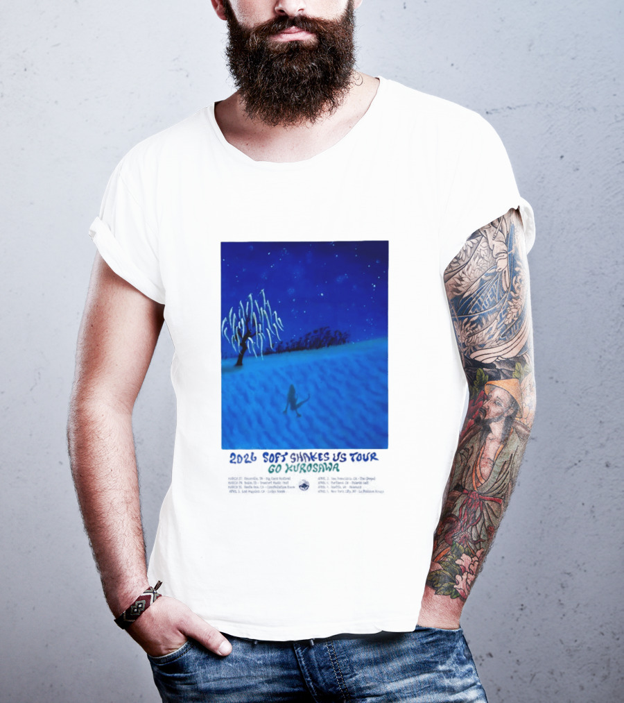 Kikagaku Moyo 2026 Soft Shakes US Tour Goshodaira Night Scene T-Shirt