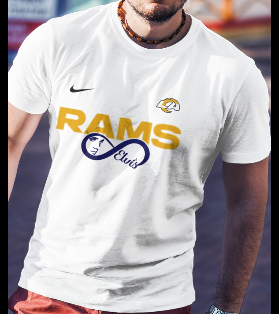 Nike Los Angeles Rams LA Logo Elvis Presley Fans T-Shirt