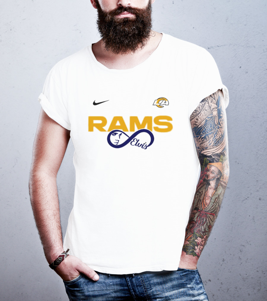 Nike Los Angeles Rams LA Logo Elvis Presley Fans T-Shirt