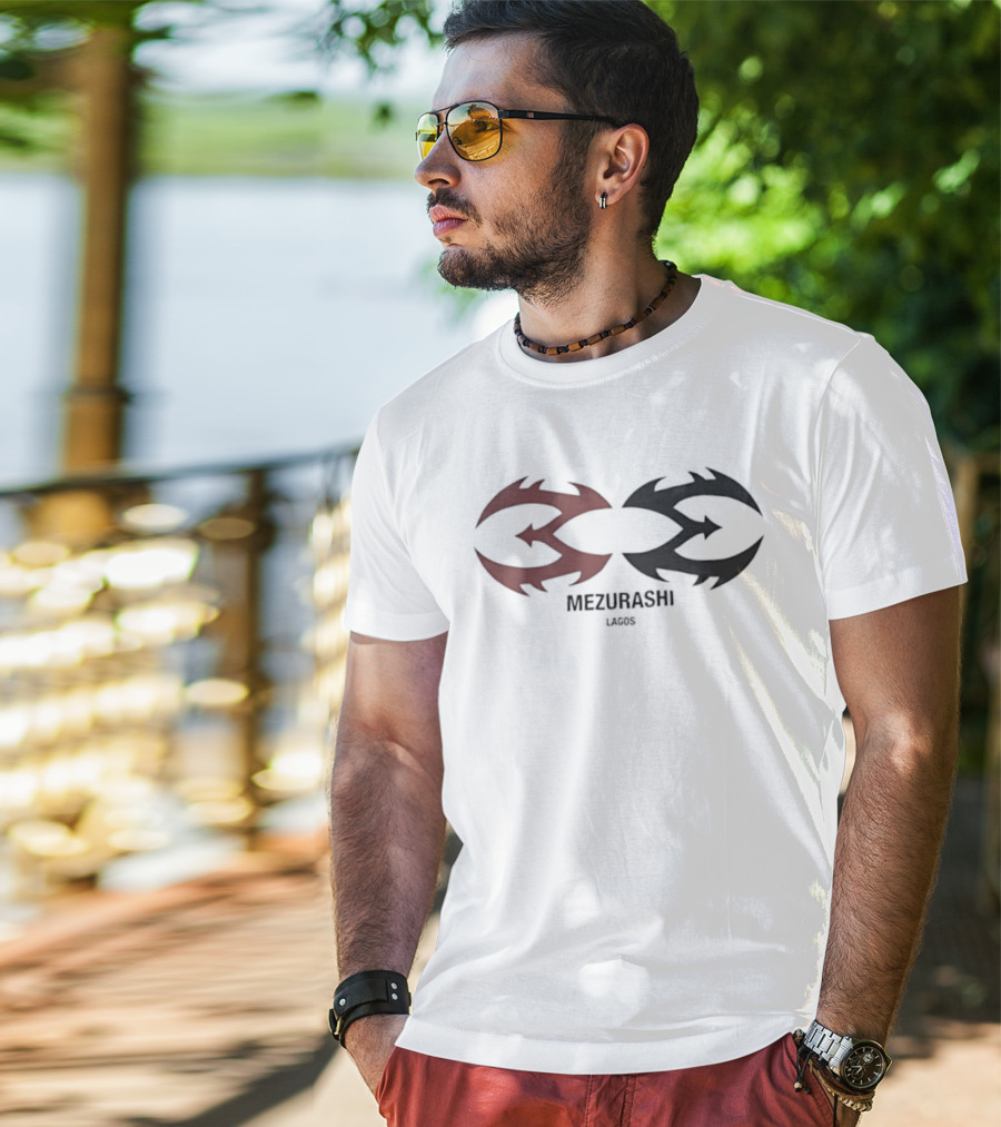 Mezurashi Lagos Red Black Tribal T-Shirt