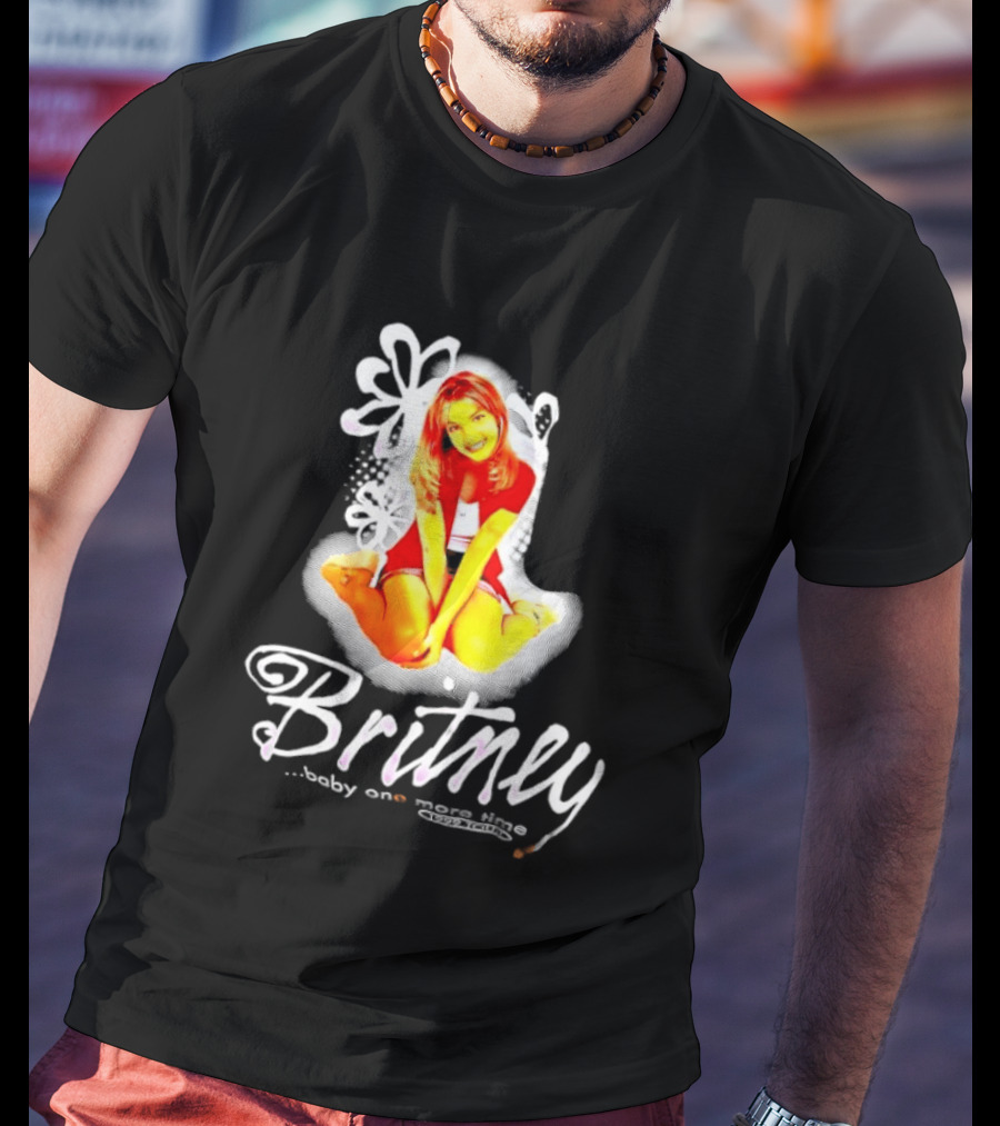 Britney Baby One More Time Tour 1999 Iconic Pop Star Fashion T-Shirt