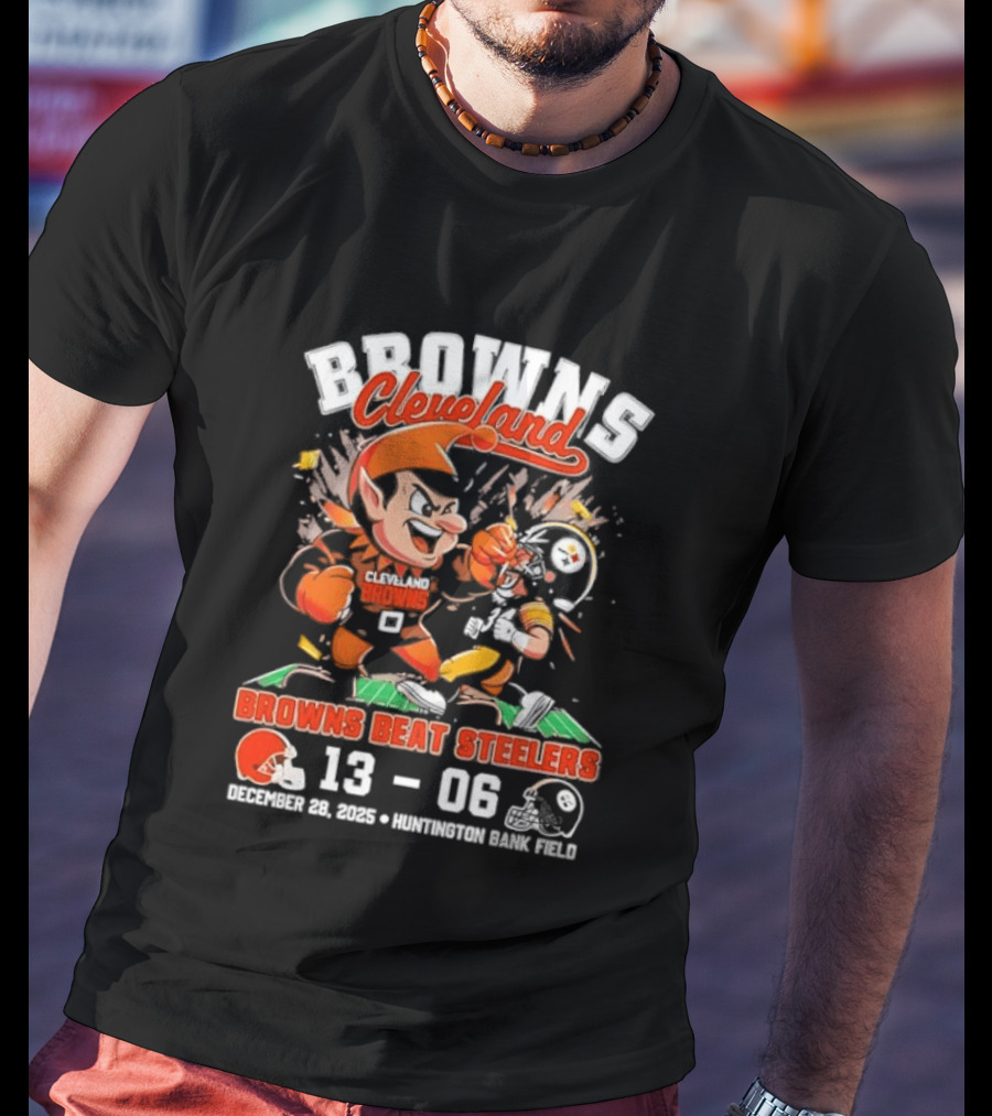 Cleveland Browns Beat Steelers 13 06 December 24 2005 Huntington Bank Field T-Shirt