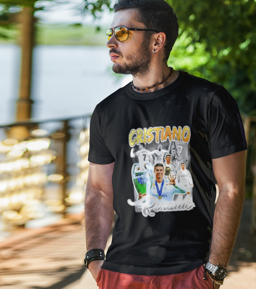 Cristiano Ronaldo 7 Real Madrid UEFA Champions League T-Shirt