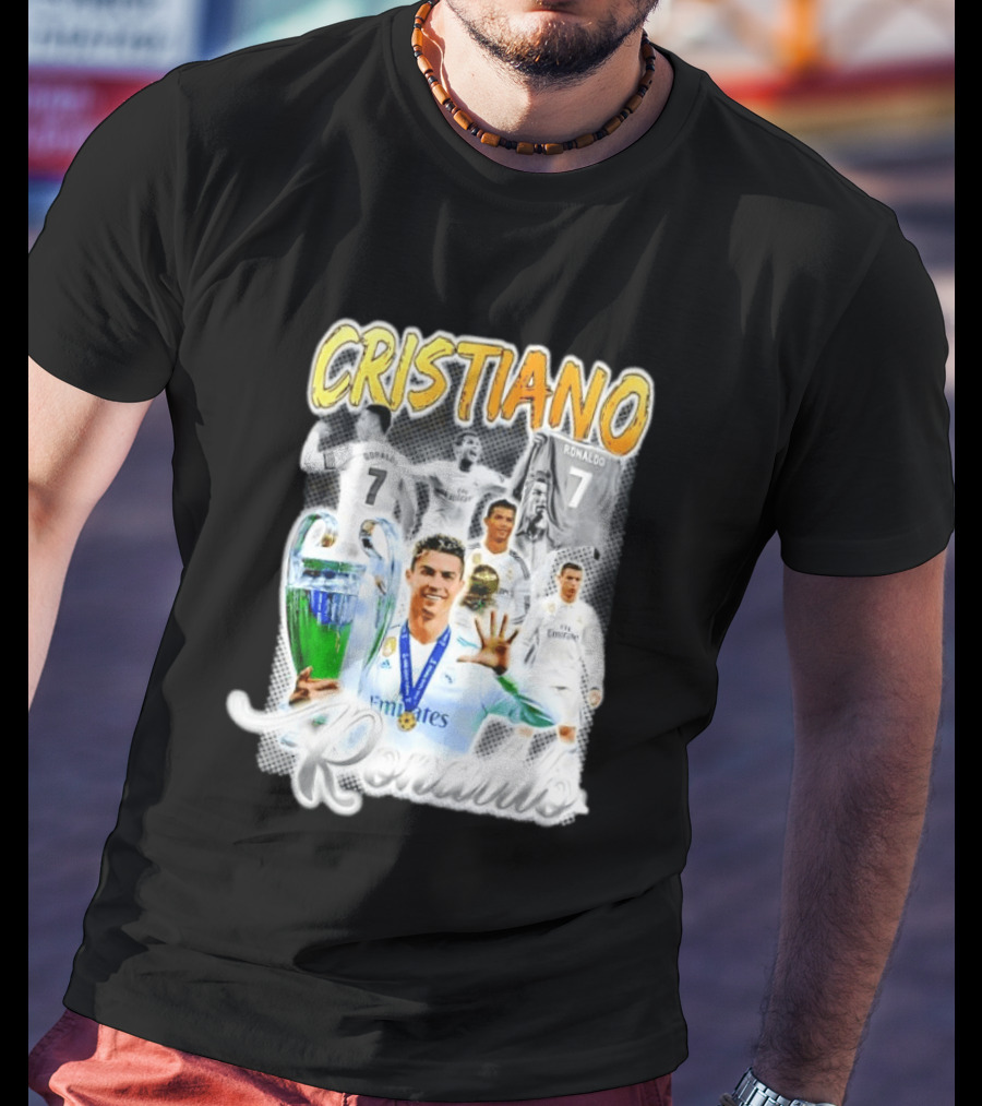 Cristiano Ronaldo 7 Real Madrid UEFA Champions League T-Shirt