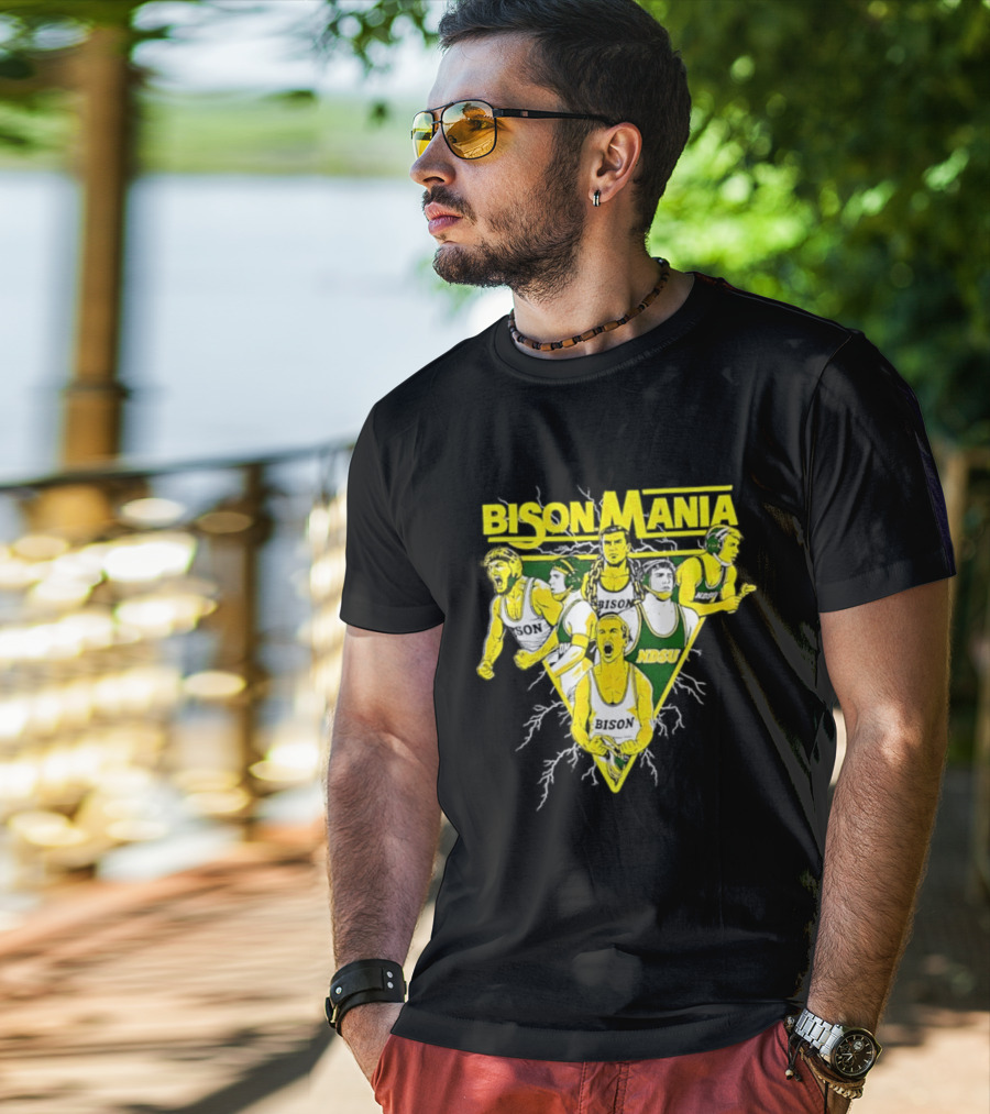 Bison Mania North Dakota State University NDSU Sports Team Spirit T-Shirt