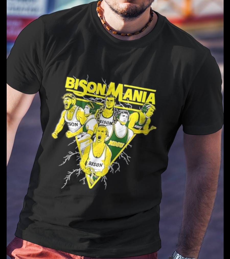 Bison Mania North Dakota State University NDSU Sports Team Spirit T-Shirt