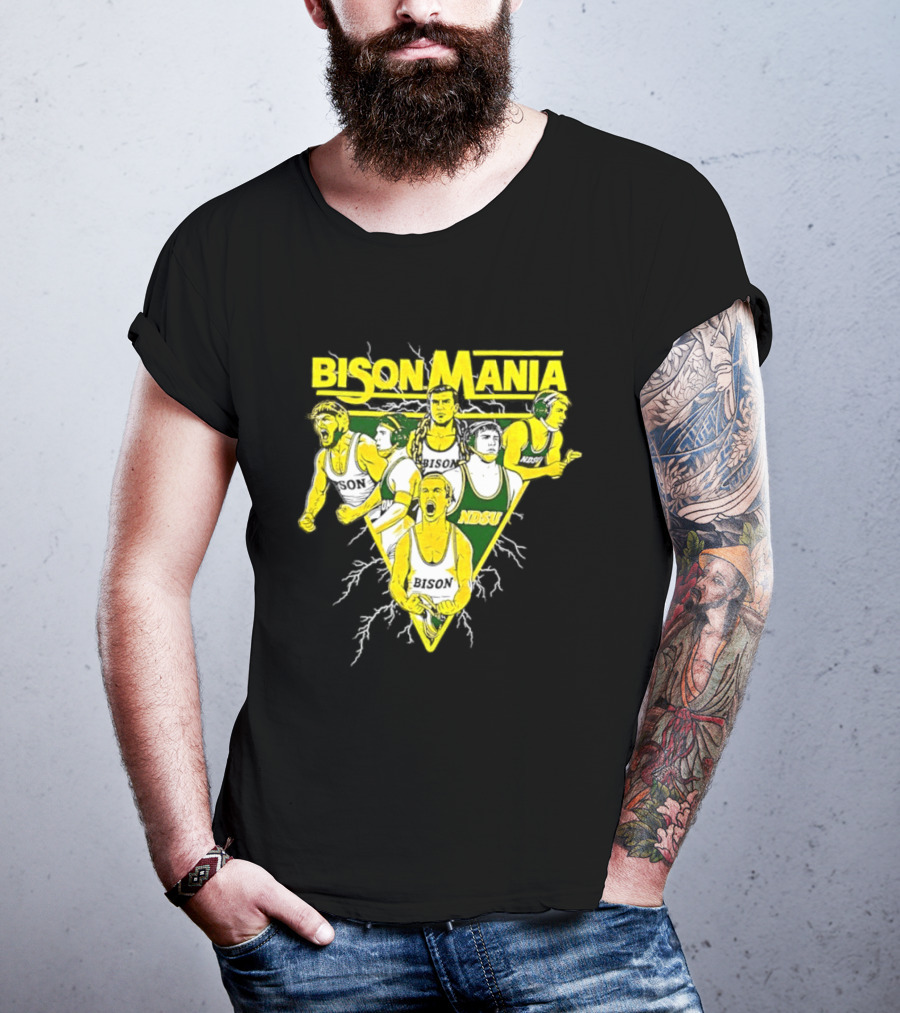 Bison Mania North Dakota State University NDSU Sports Team Spirit T-Shirt