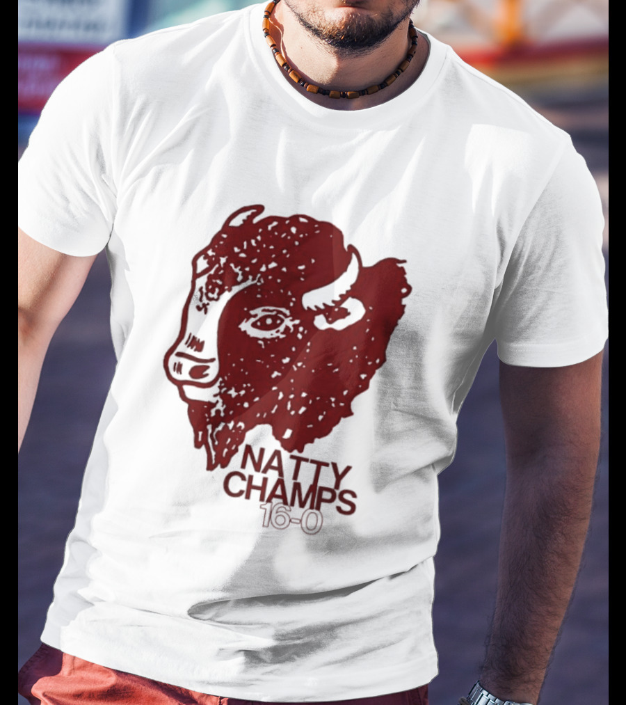 Indiana Hoosiers Natty Champs 16 0 Bison Head Celebration T-Shirt