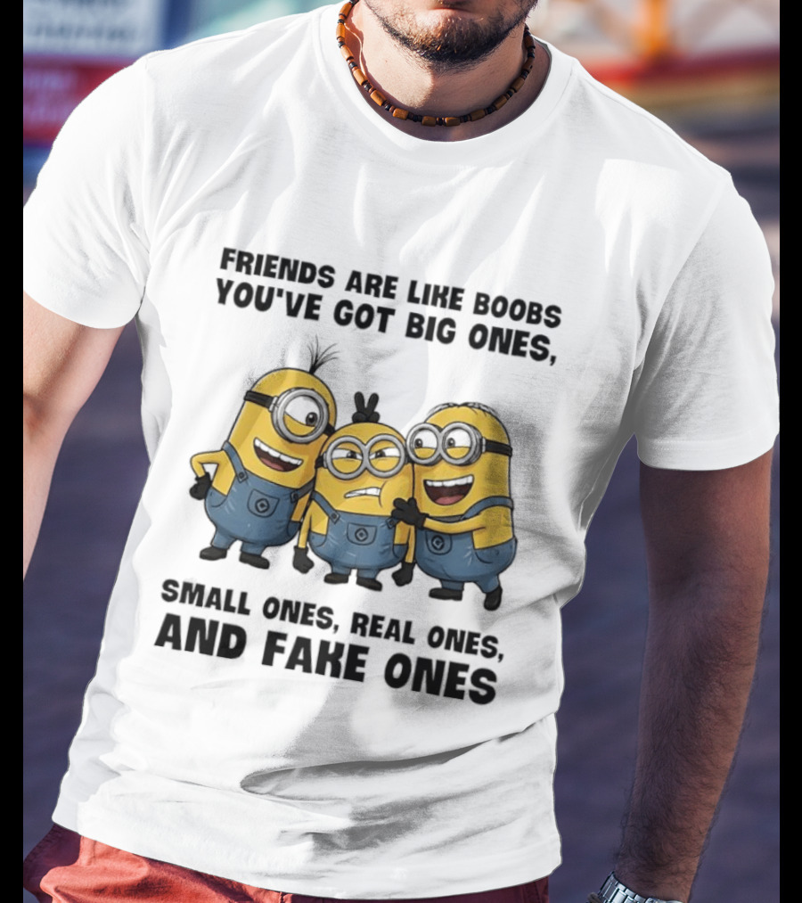 Minions Friends Big Ones Small Ones Real Ones Fake Ones T-Shirt