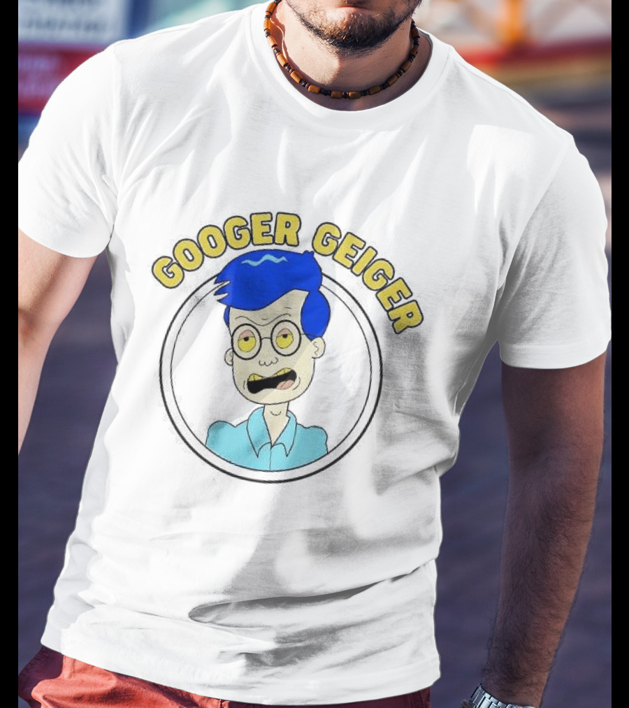 Mission Hill Googer Geiger Character Blue Hair Glasses T-Shirt