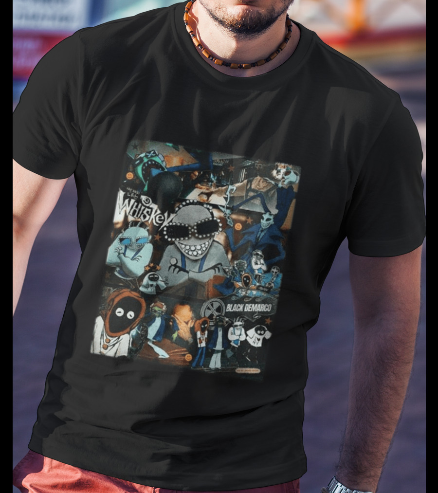 Asap Rocky Don't Be Dumb Whiskey Black Demarco Collage T-Shirt