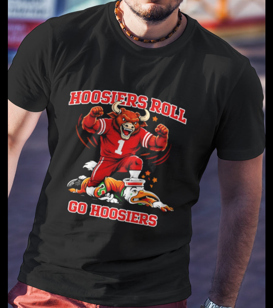Hoosiers Roll Go Hoosiers Victory Over Miami Hurricanes T-Shirt
