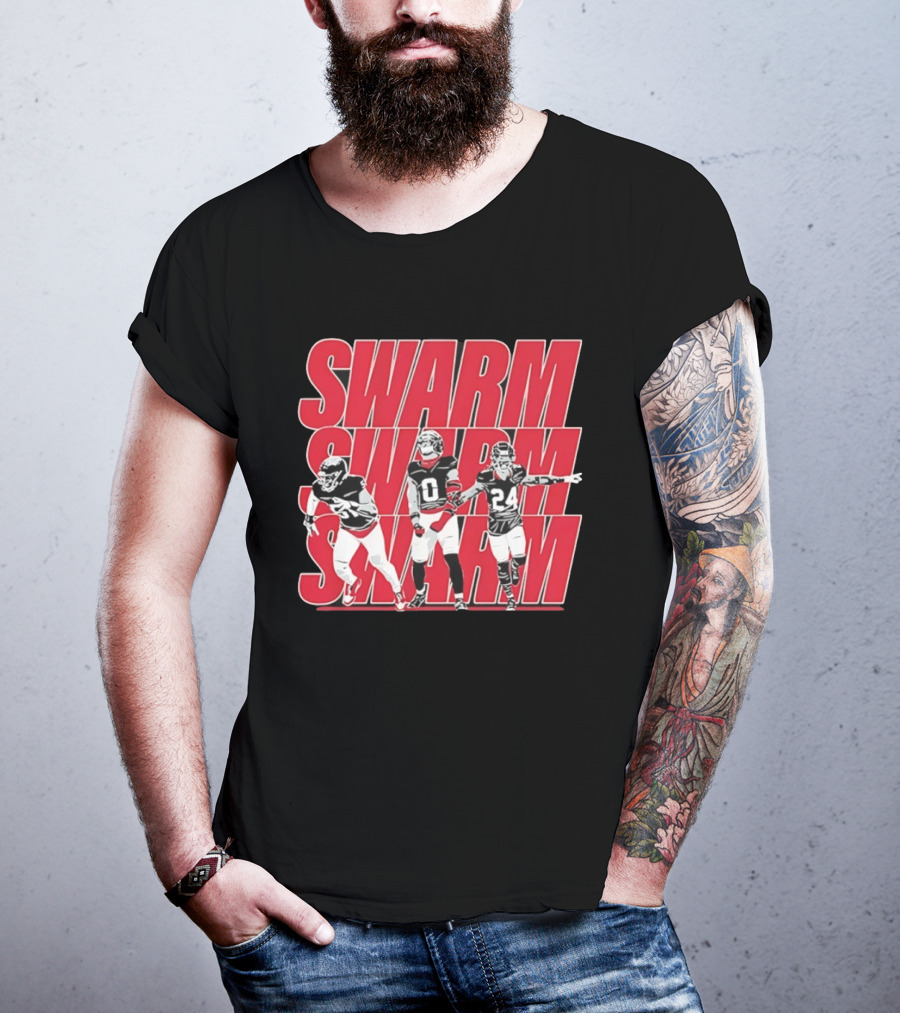 Houston Texans Swarm Swarm Swarm Derek Stingley Jr Football T-Shirt