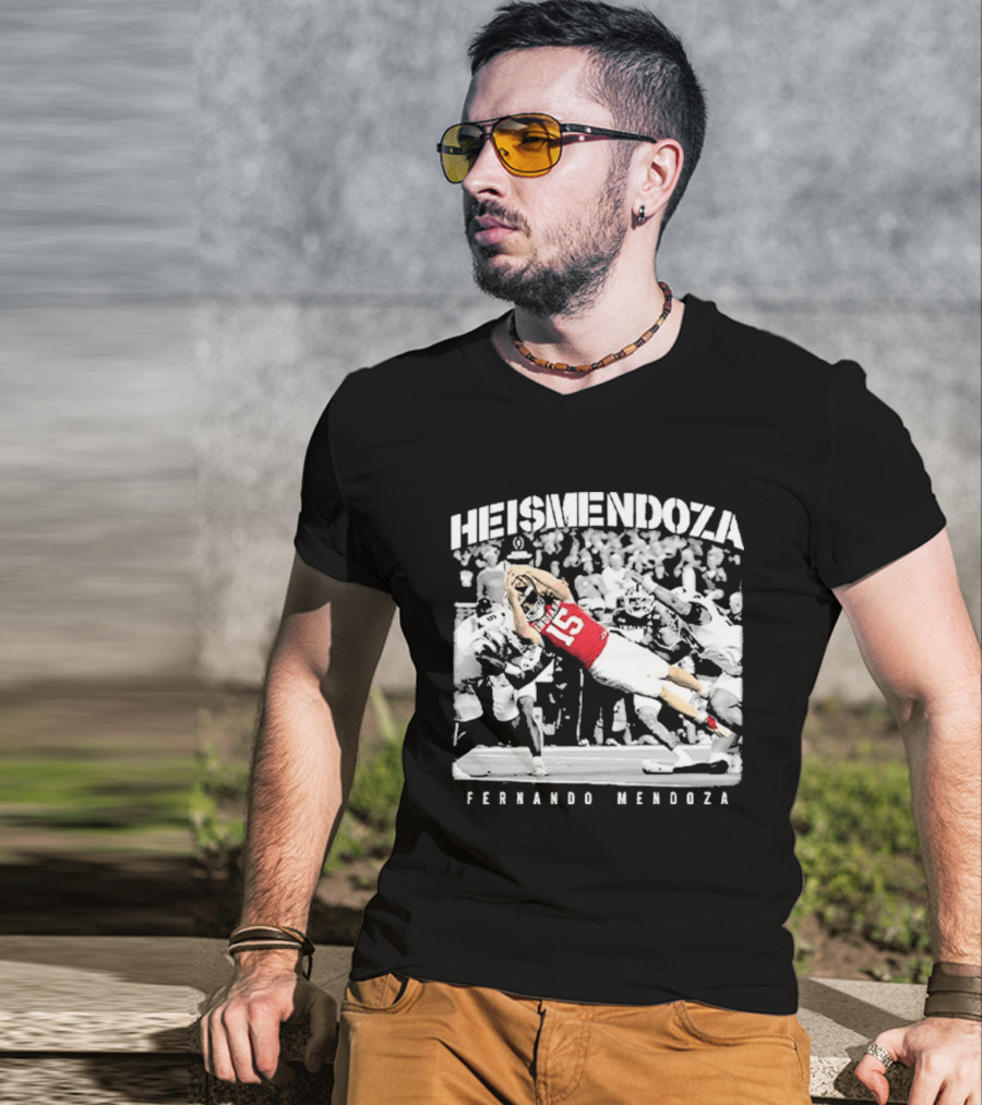 HEISMENDOZA Fernando Mendoza Football Diving Catch T-Shirt