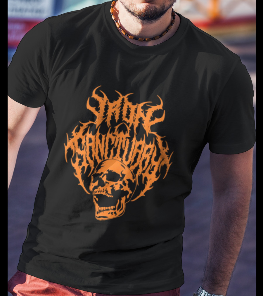 Iron Sanctuary Bxactiv Skull Metal Orange Inferno T-Shirt