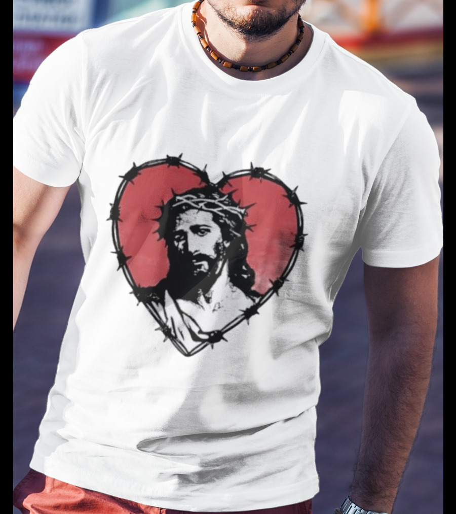 Jesus Crown Of Thorns Heart T-Shirt