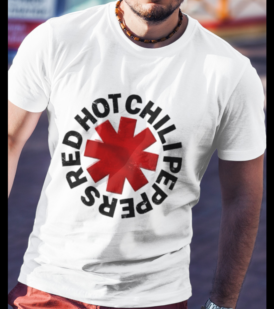 Red Hot Chili Peppers Red Asterisk Iconic Band T-Shirt