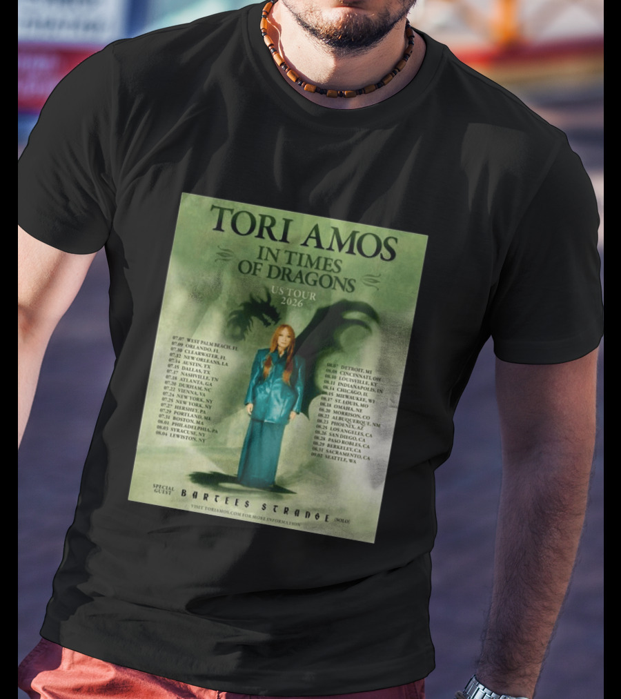 Tori Amos In Times Of Dragons US Tour 2026 Greek Theatre Los Angeles T-Shirt