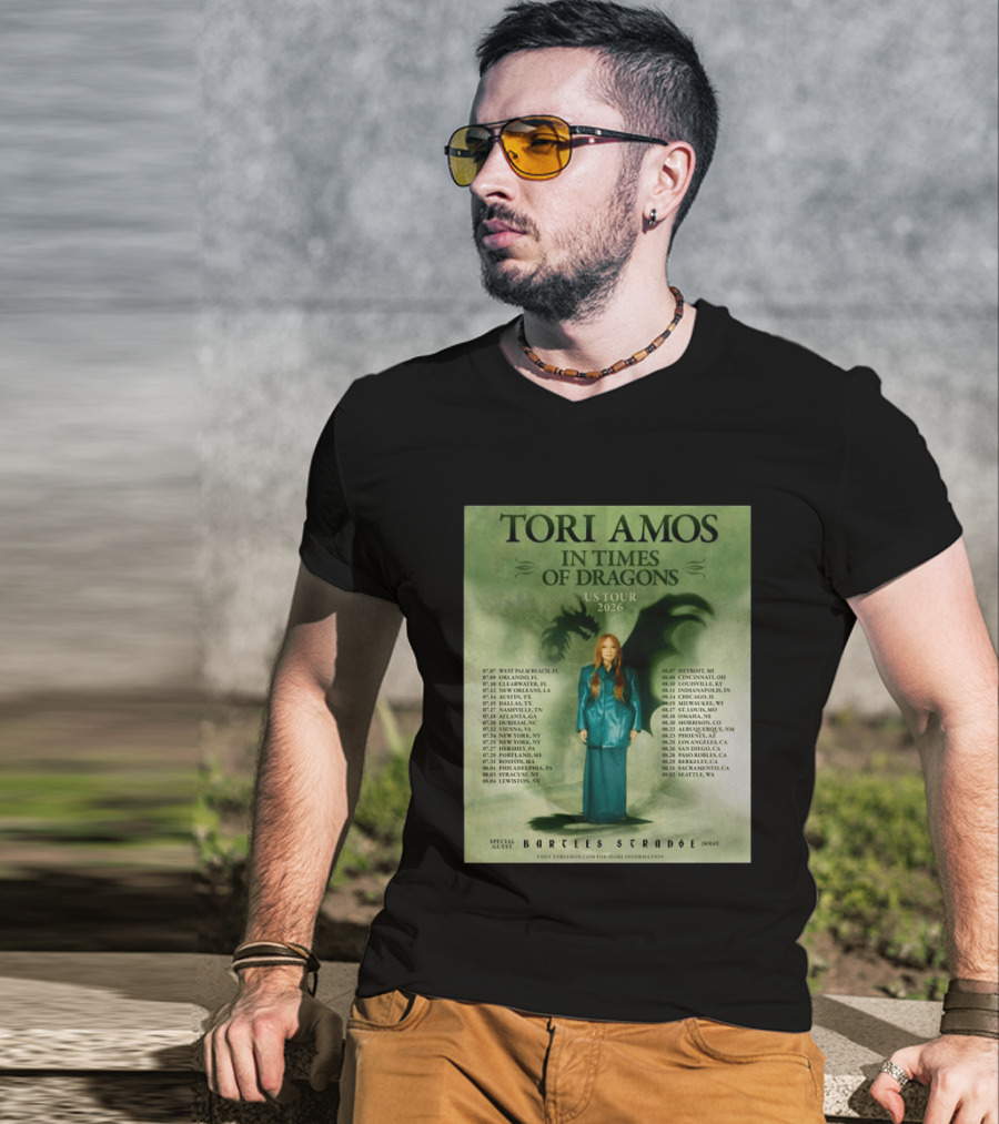 Tori Amos In Times Of Dragons US Tour 2026 Greek Theatre Los Angeles T-Shirt