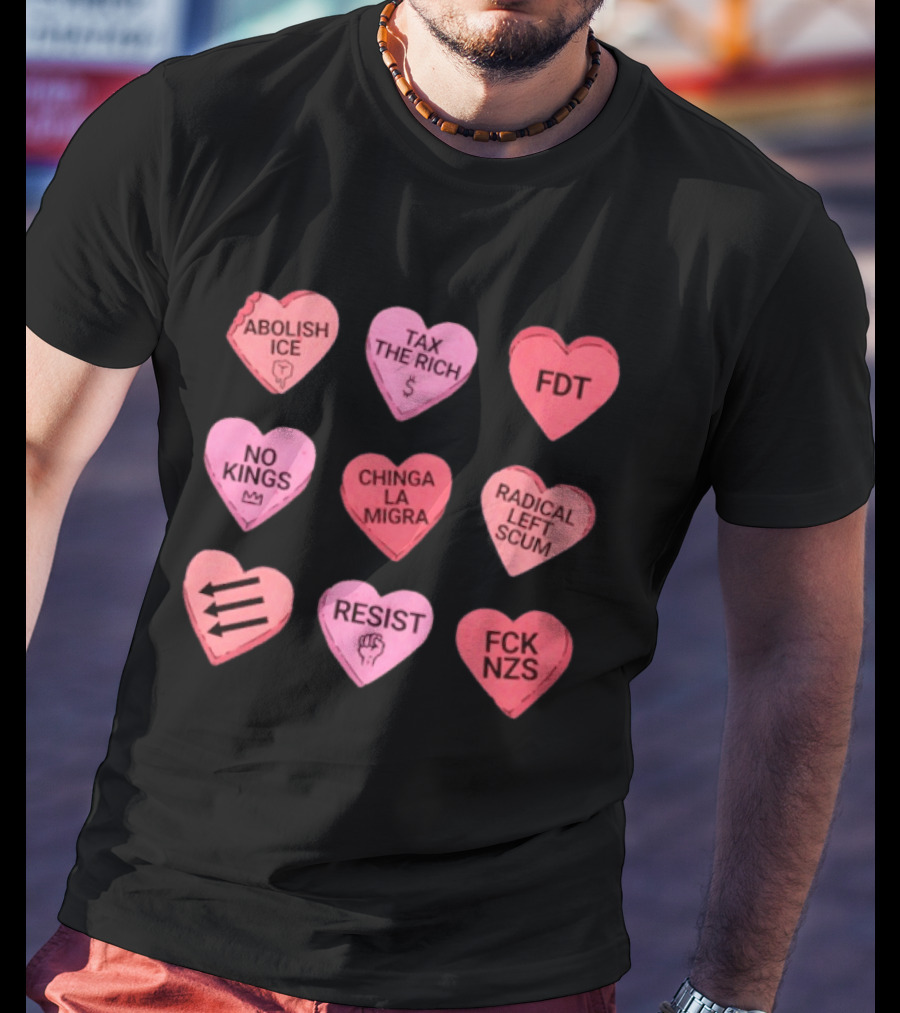Abolish Ice Tax The Rich No Kings Chinga La Migra Radical Left Scum Resist FDT FCK NZS T-Shirt