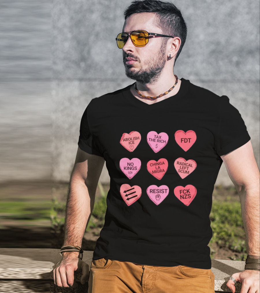 Abolish Ice Tax The Rich No Kings Chinga La Migra Radical Left Scum Resist FDT FCK NZS T-Shirt