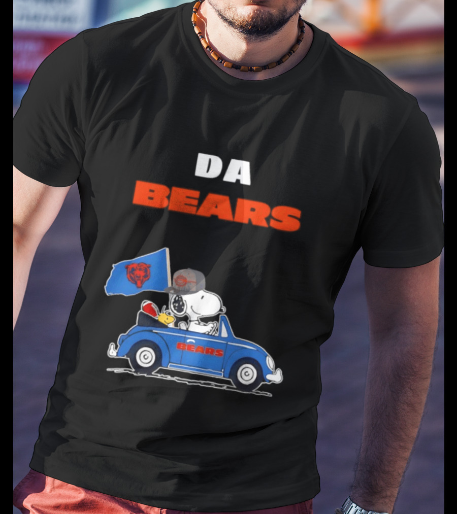 Chicago Bears Snoopy Woodstock Car Da Bears T-Shirt