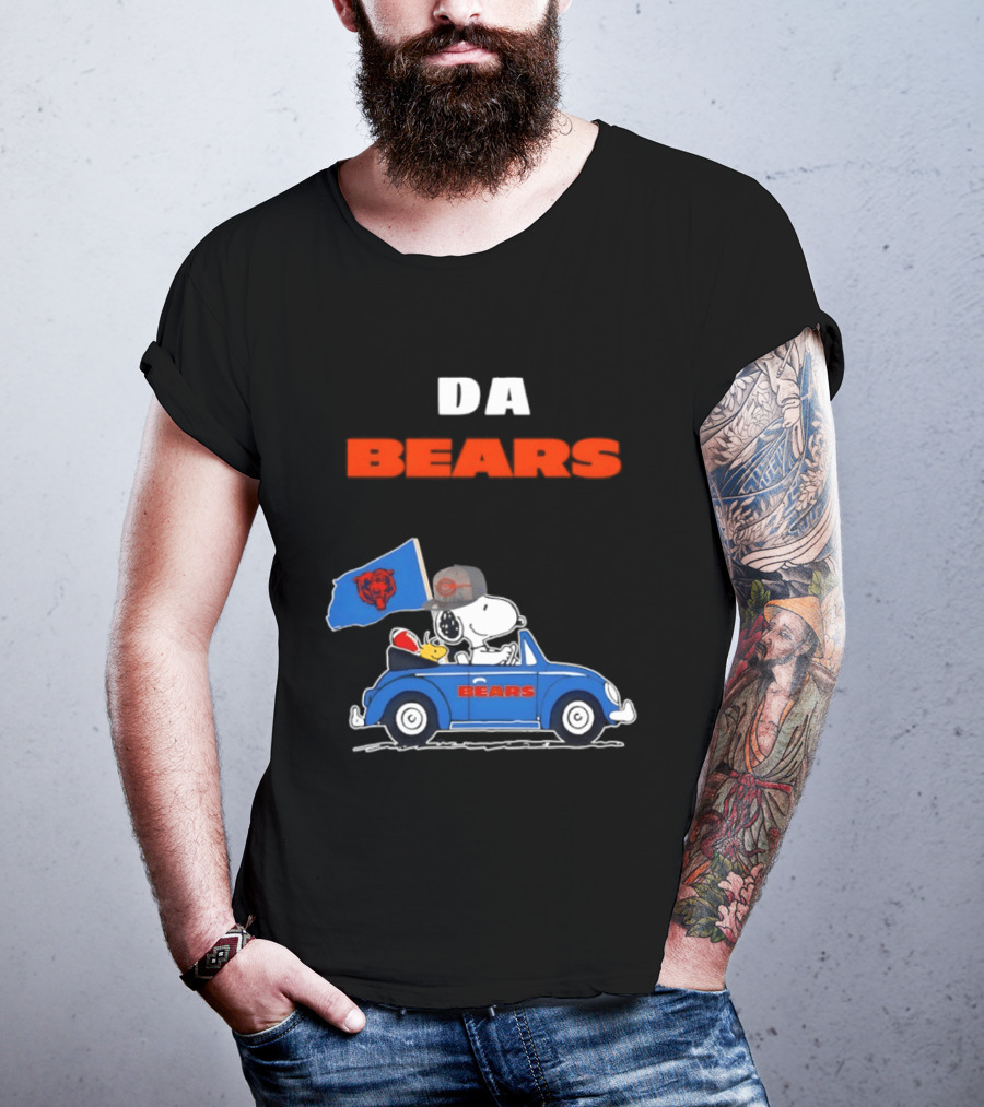 Chicago Bears Snoopy Woodstock Car Da Bears T-Shirt