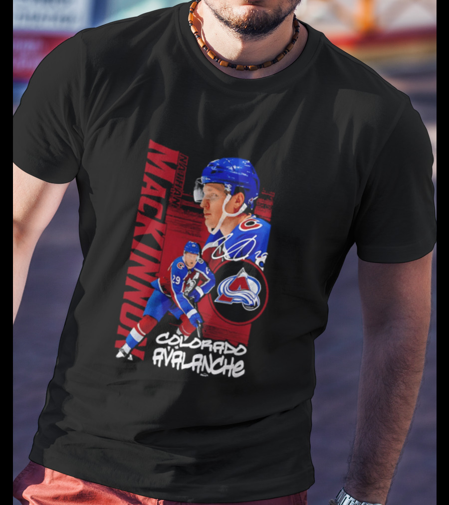 Colorado Avalanche Nathan MacKinnon Playmaker Number 29 NHL Hockey Fan Gear T-Shirt