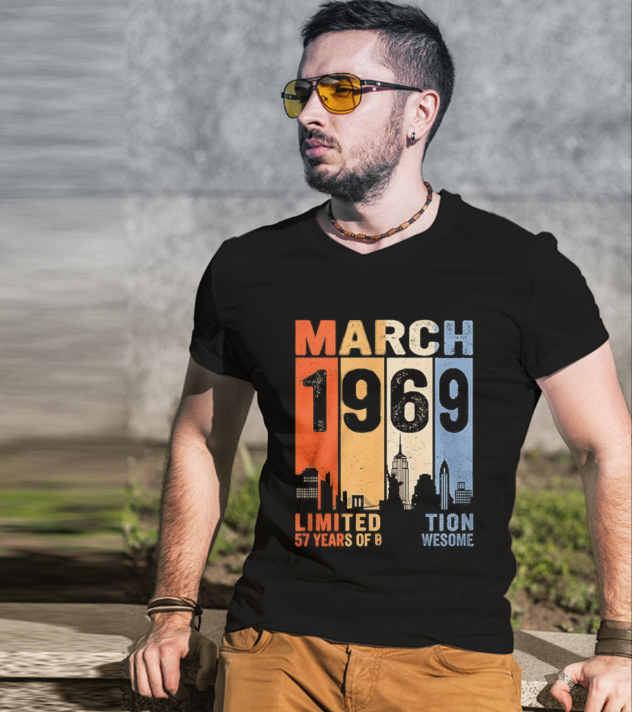 March 1969 Limited Edition 54 Years Of Being Awesome City T-Shirt