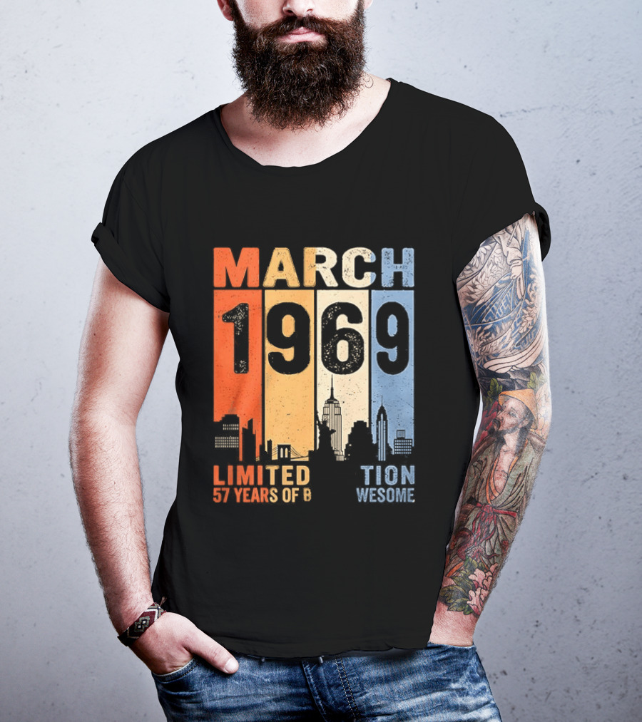 March 1969 Limited Edition 54 Years Of Being Awesome City T-Shirt