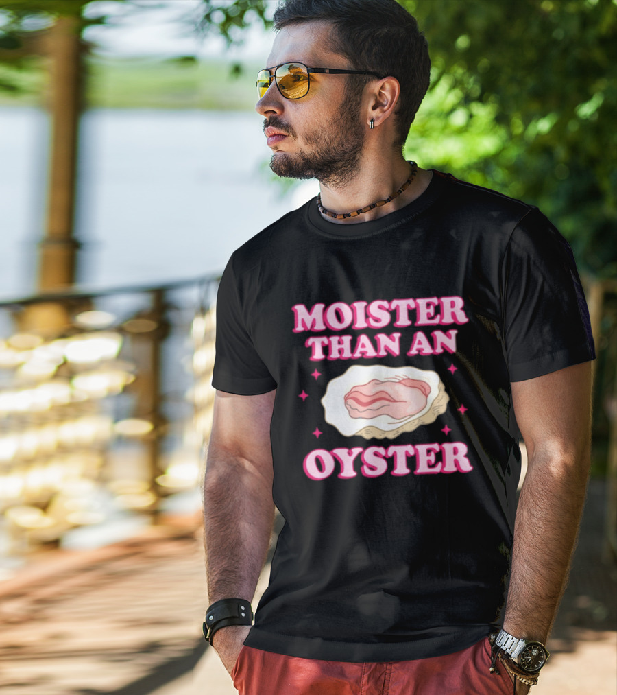 Moister Than An Oyster Pink Shell Diamond T-Shirt