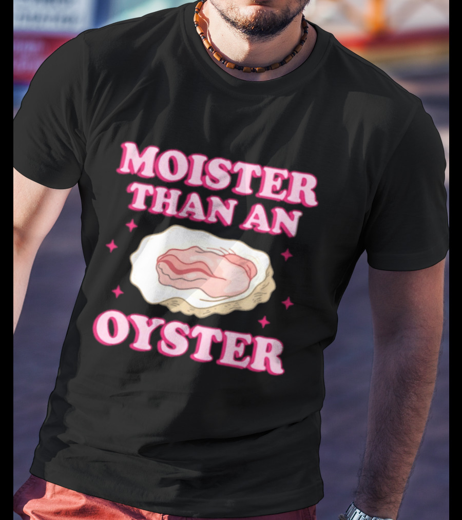 Moister Than An Oyster Pink Shell Diamond T-Shirt