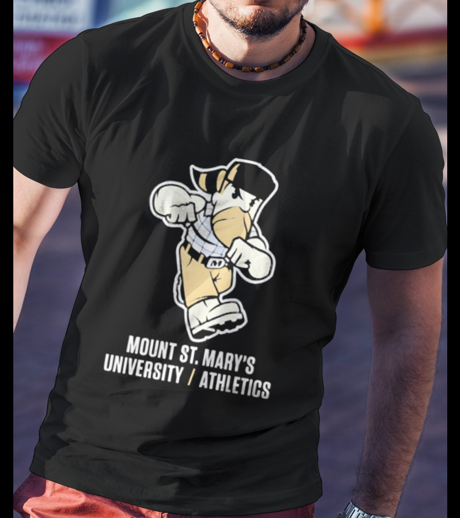 Mount St. Mary's University Athletics Sports Mascot Fight Pose T-Shirt