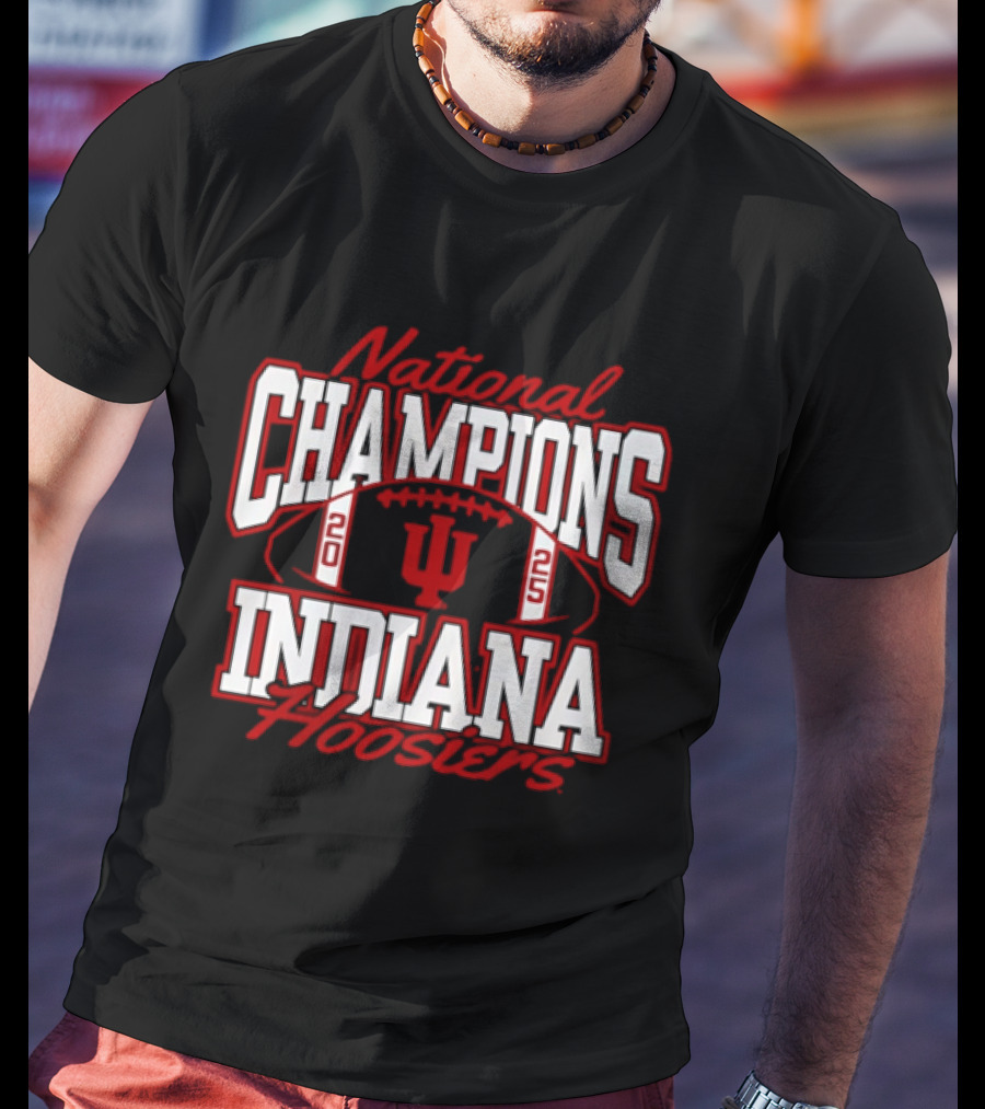 Indiana Hoosiers 2025 National Champions Football Victory CFP T-Shirt