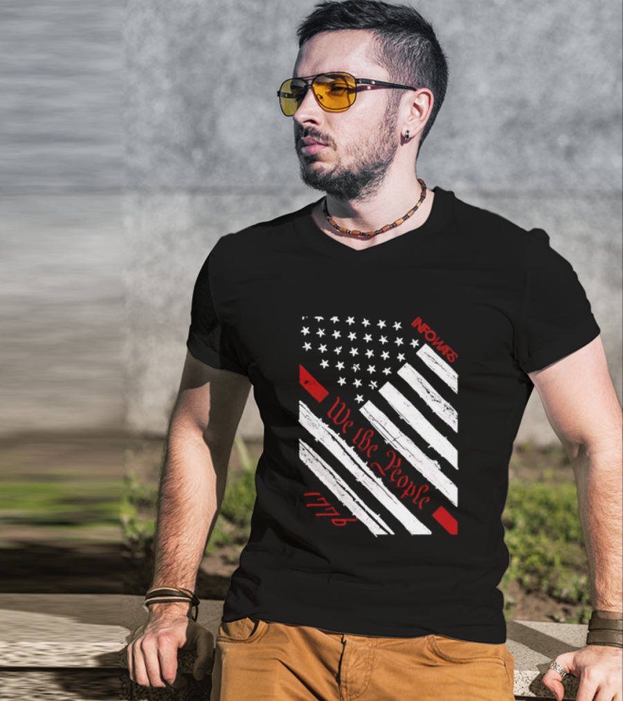Infowars We The People USA Flag 1776 American Patriot T-Shirt
