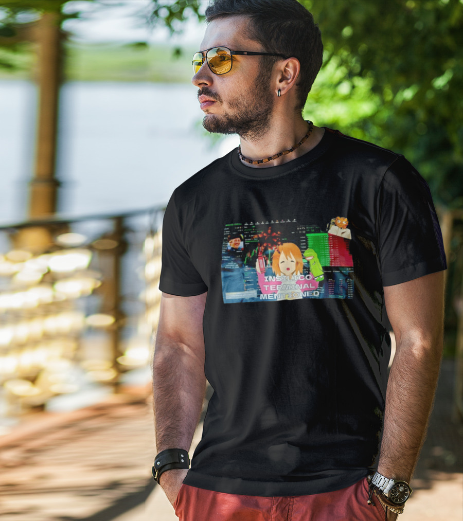Insilico Terminal Mentioned Anime Character Stock Market T-Shirt