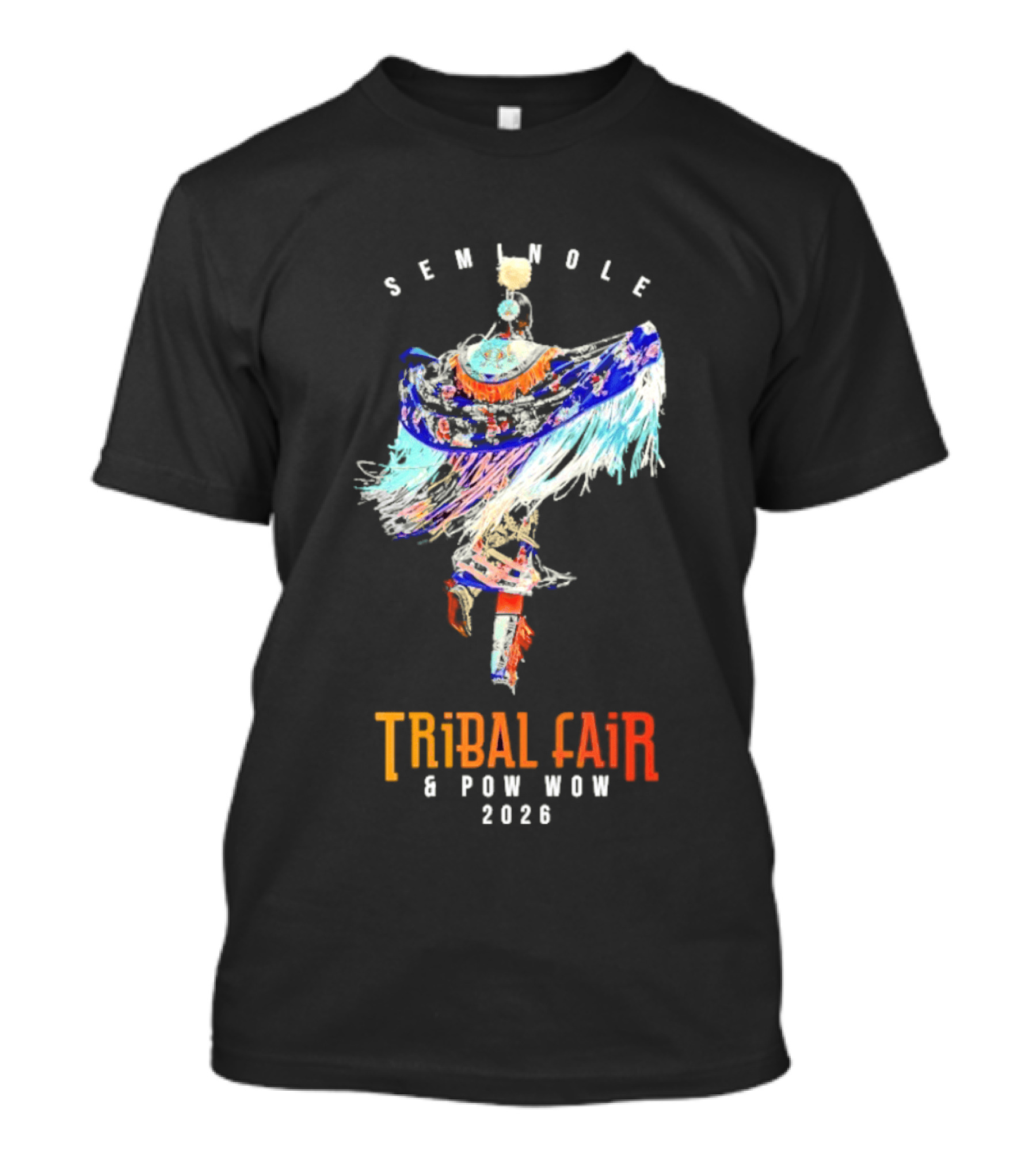 Seminole Tribal Fair Pow Wow 2026 Colorful Traditional Dance T-Shirt