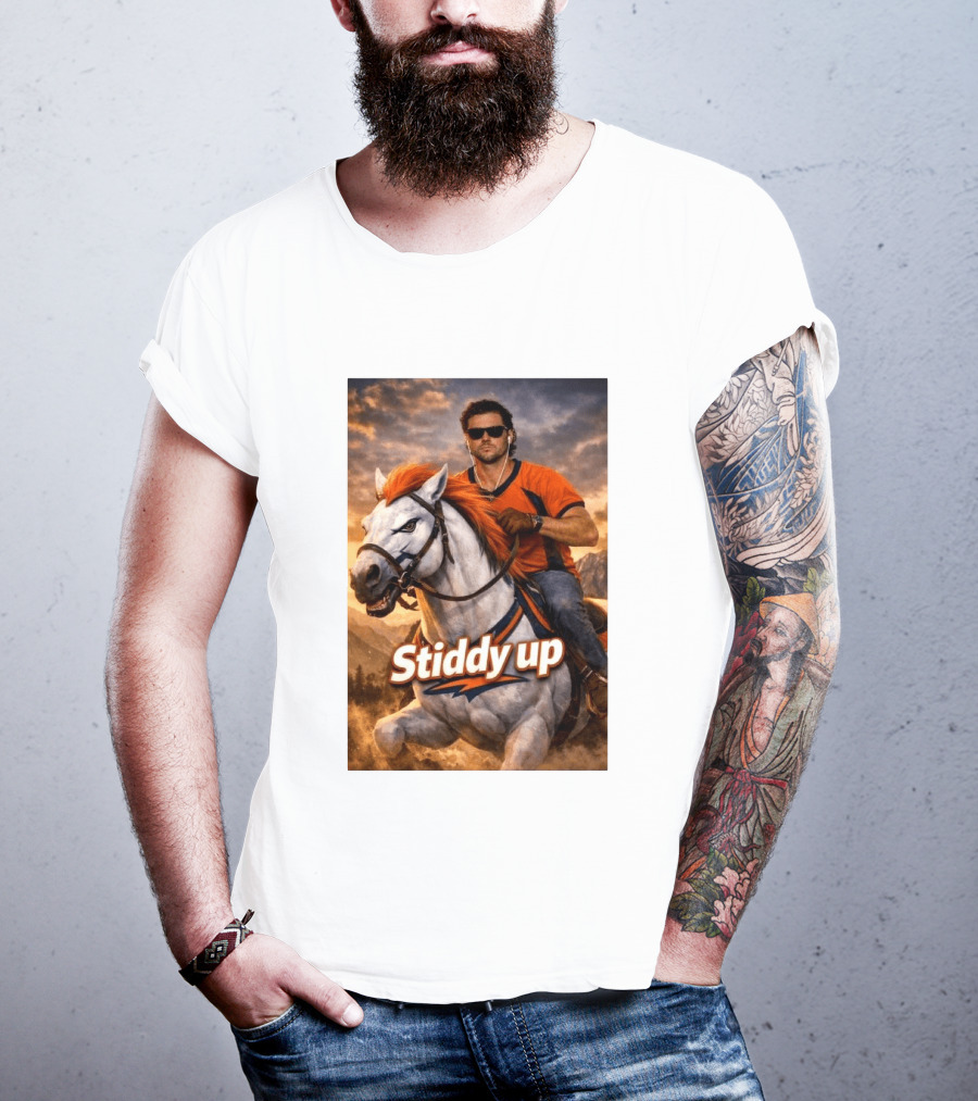 Jarrett Stidham Stiddy Up Horseback Adventure Denver Broncos Fans T-Shirt
