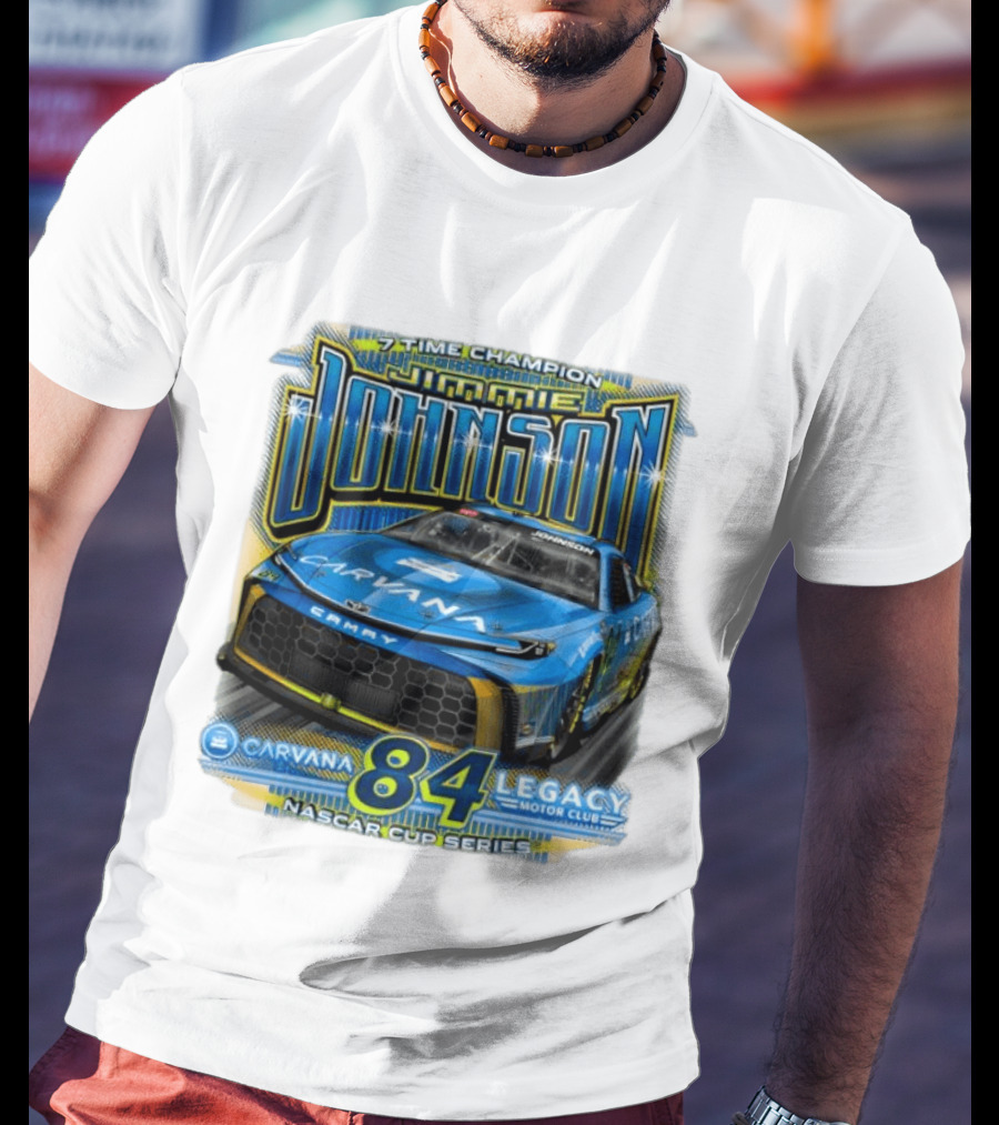 7 Time Champion Jimmie Johnson Carvana 84 Legacy Motor Club Nascar Cup Series T-Shirt